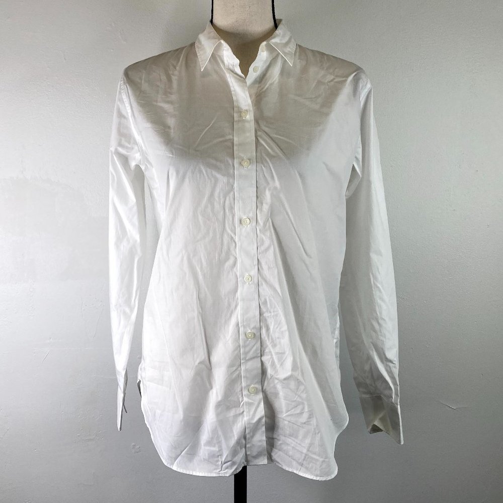 Everlane women's white long sleeve shirt SZ 0